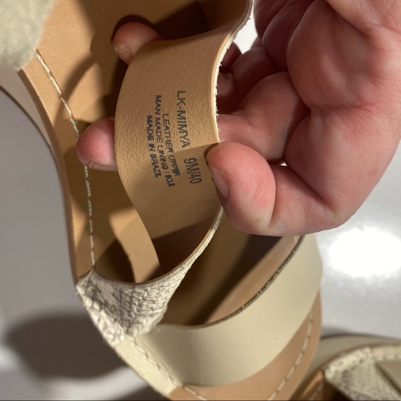 Lucky Brand Mimya Leather Chunky Platform Open Toe Slip On Wedges NWOT Size 9 - Picture 14 of 15